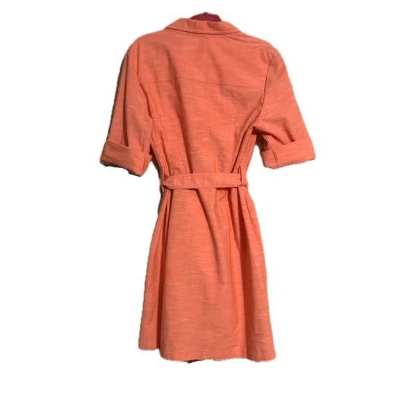 Sharagano Trendy Valencia Orange and Gold Dress Size 16 - Picture 2 of 10